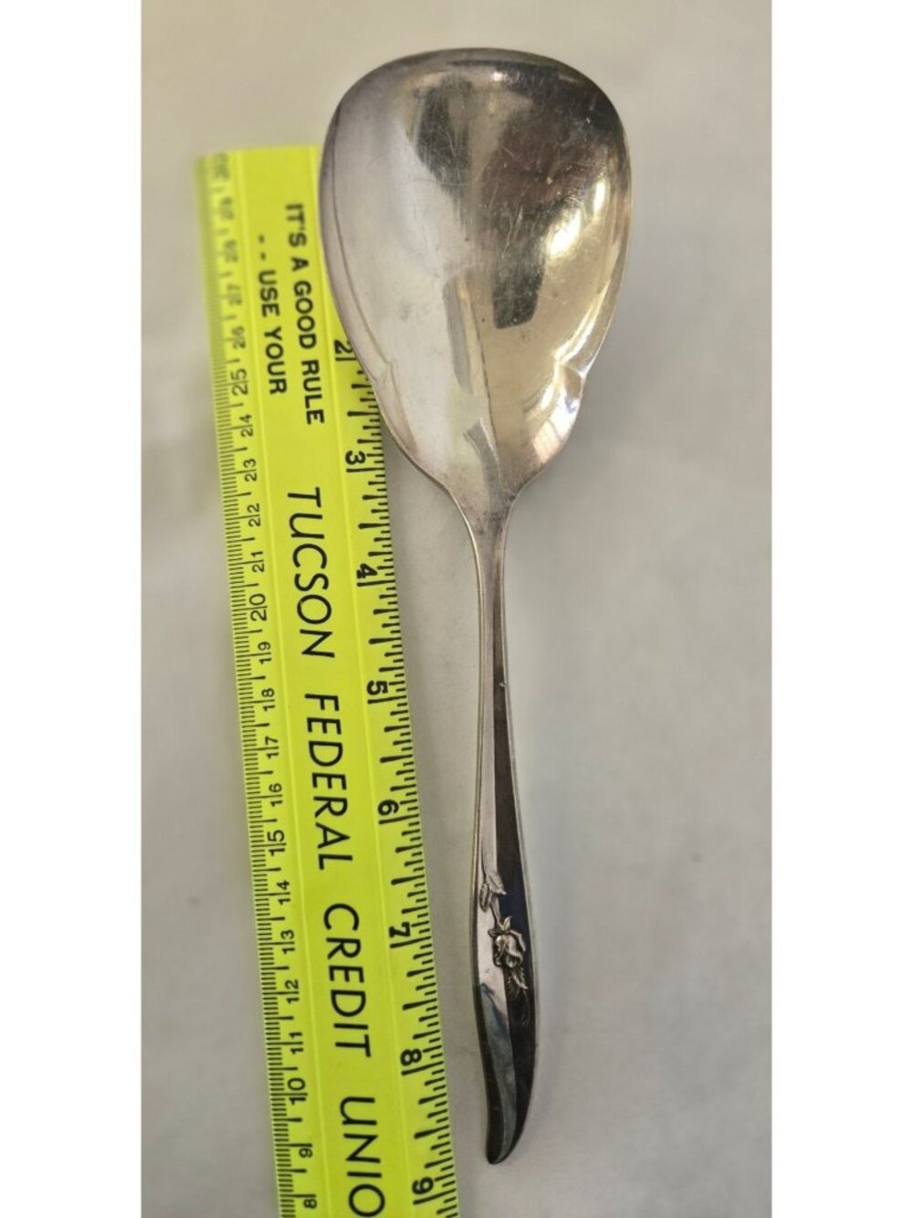 Vintage 1847 Rogers Bros Silver Plate Sugar Spoon Magic Rose Flatware Classic